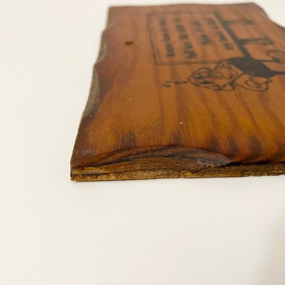 Vintage Wooden Art Bathroom Plaque Joke Sign Made in Canada - Picture 8 of 16